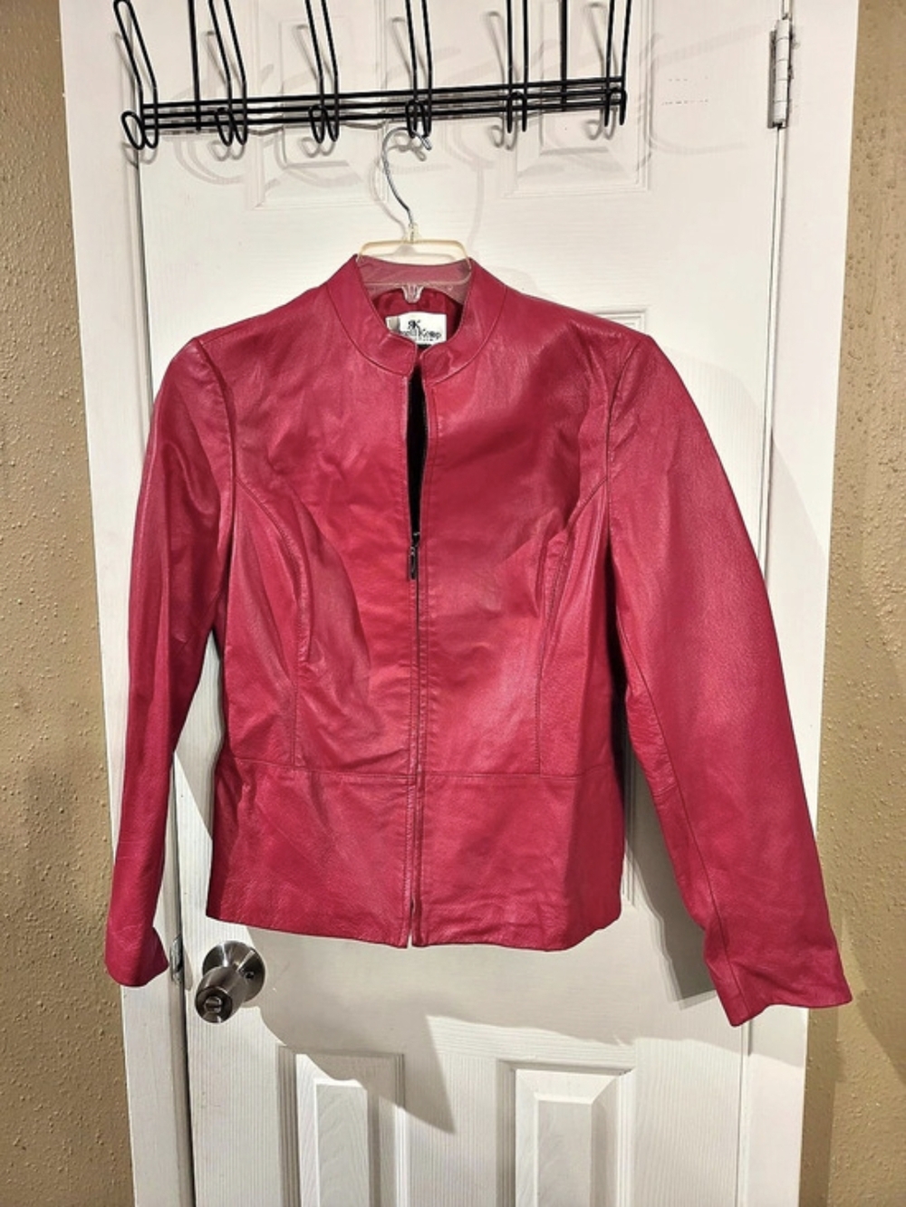 Russell Kemp Leather Jacket in Red Size 12
